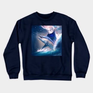 Sailfish Splashing In Ocean Crewneck Sweatshirt